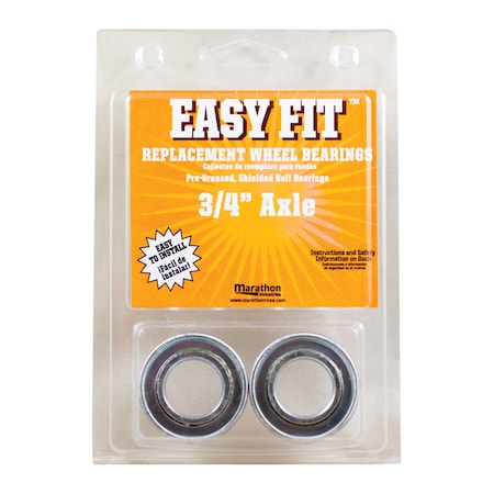 Marathon Industries Marathon Easy Fit 500 lb. cap. Wheel Bearings Steel 2 pk 60010